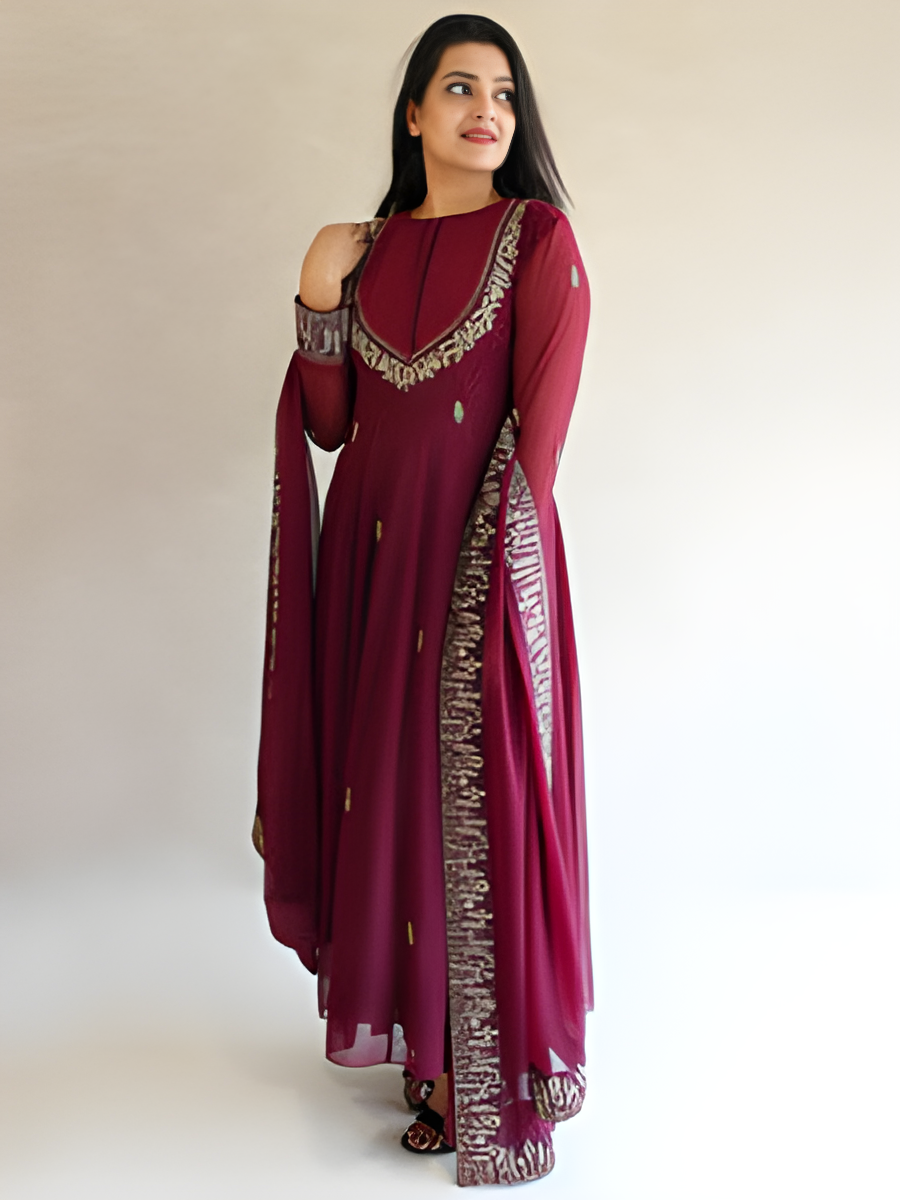 Designer Dress with Dupatta - Style 576 | Elegant Ethnic Delight