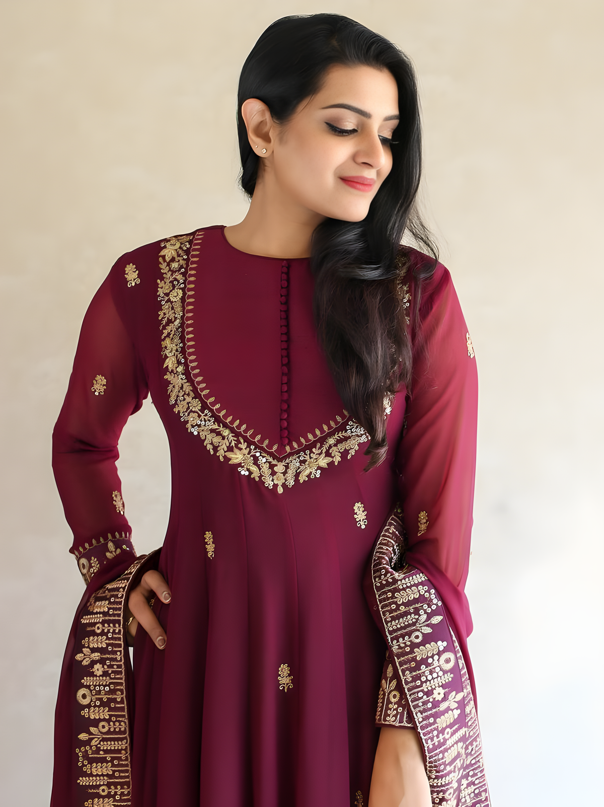 Designer Dress with Dupatta - Style 576 | Elegant Ethnic Delight
