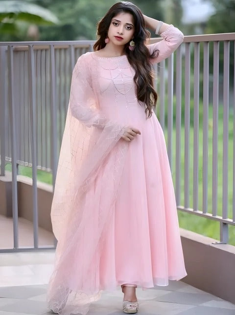 Designer Dress with Dupatta - Style 23576 | Timeless Elegance in Ethnic Wear