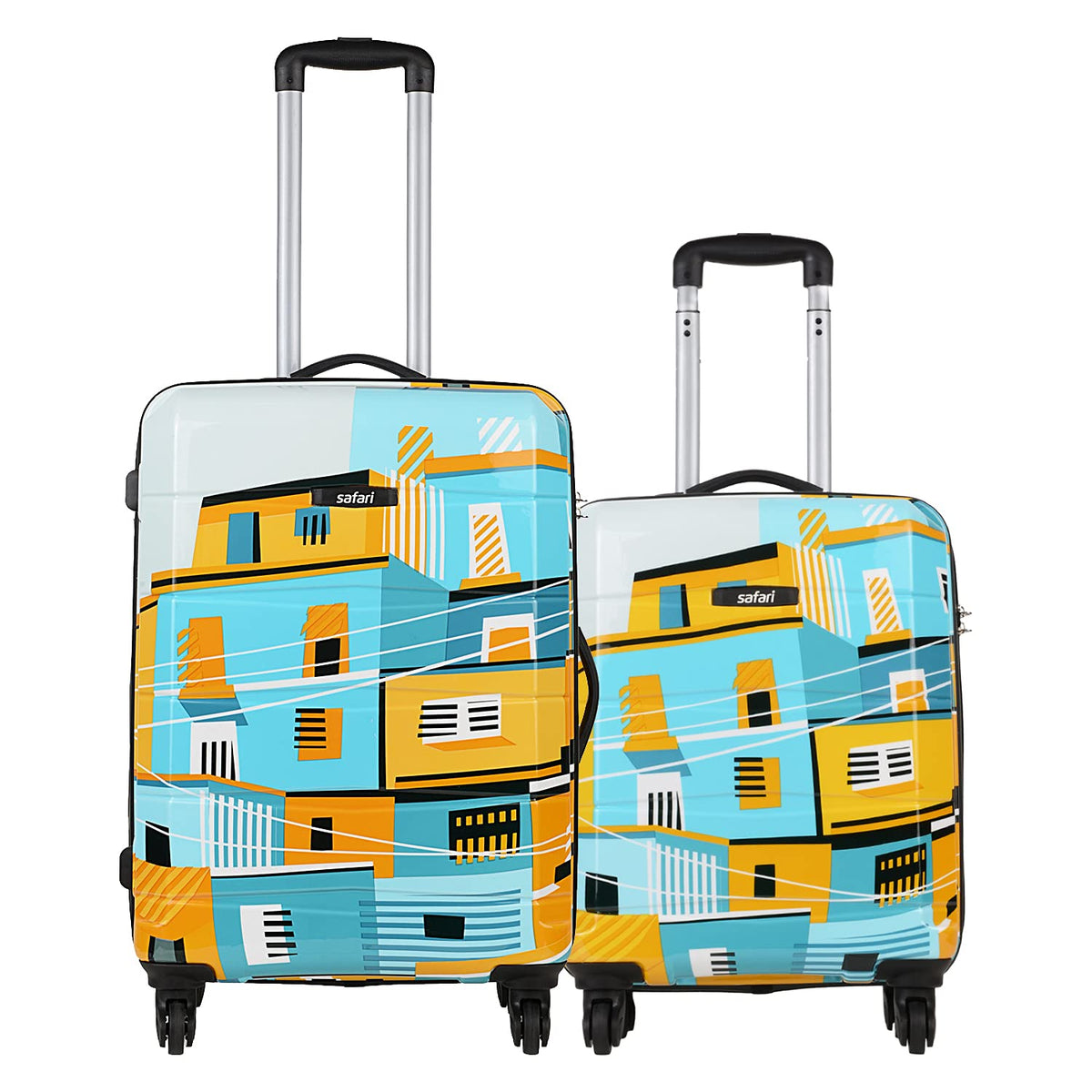 Polycarbonate 11.02 inches Hard Check-in Luggage Suitcase (OASISSM4WPRN_Multicolor)