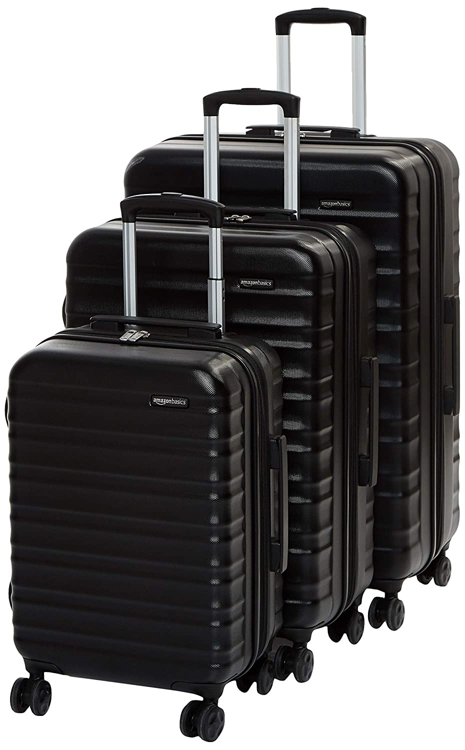 Set of 3 (55 cm + 68 Cm + 78 Cm) Black Hardsided Trolley