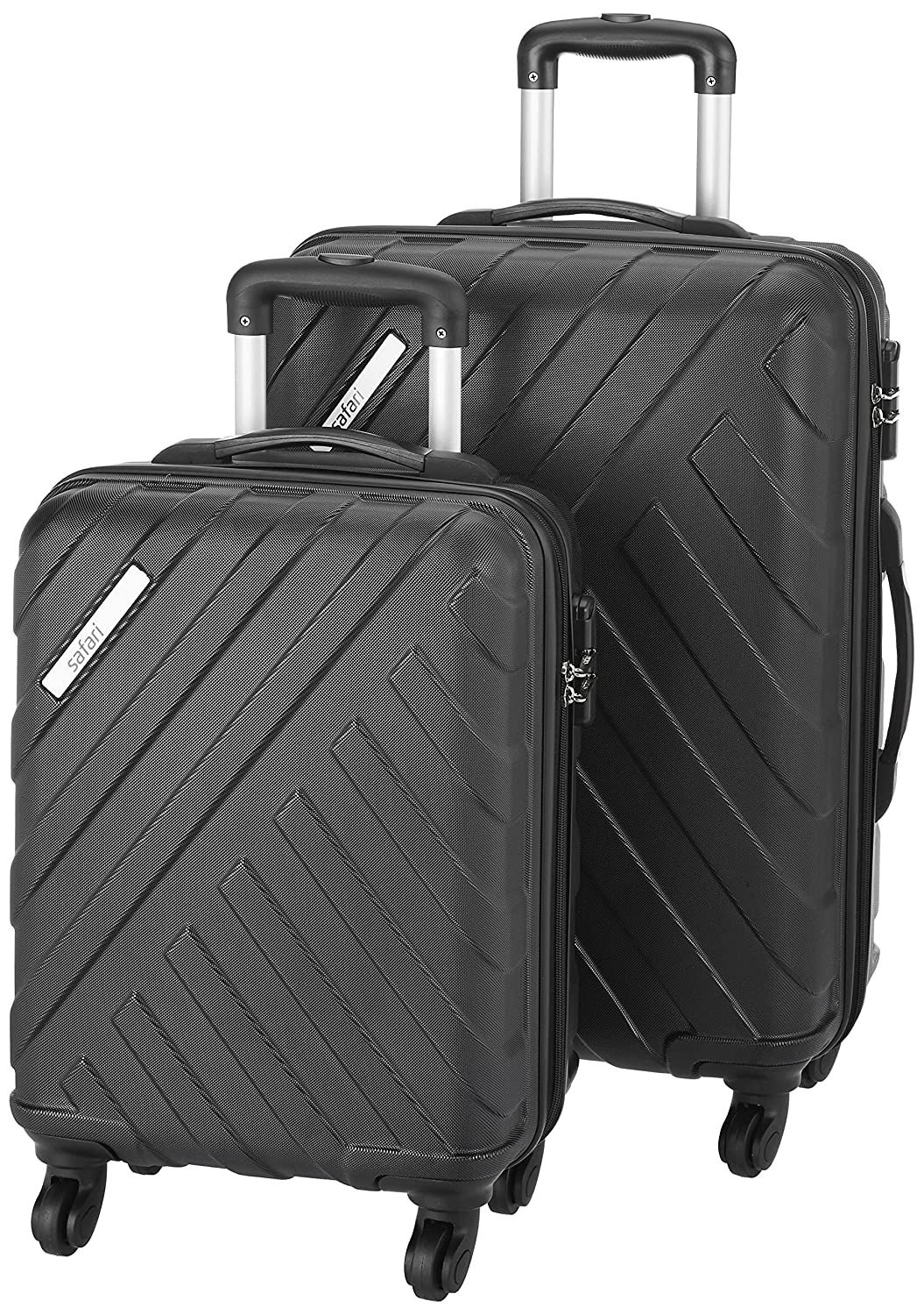 Polycarbonate Combo Set of Small and Medium Check in- Black Hardsided Luggage
