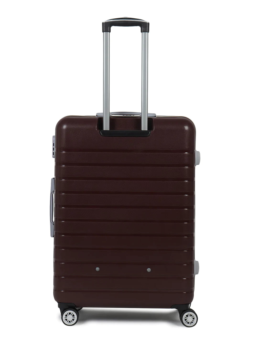 Set of 3 Coffee Brown Textured Hard Sided Trolley Bag