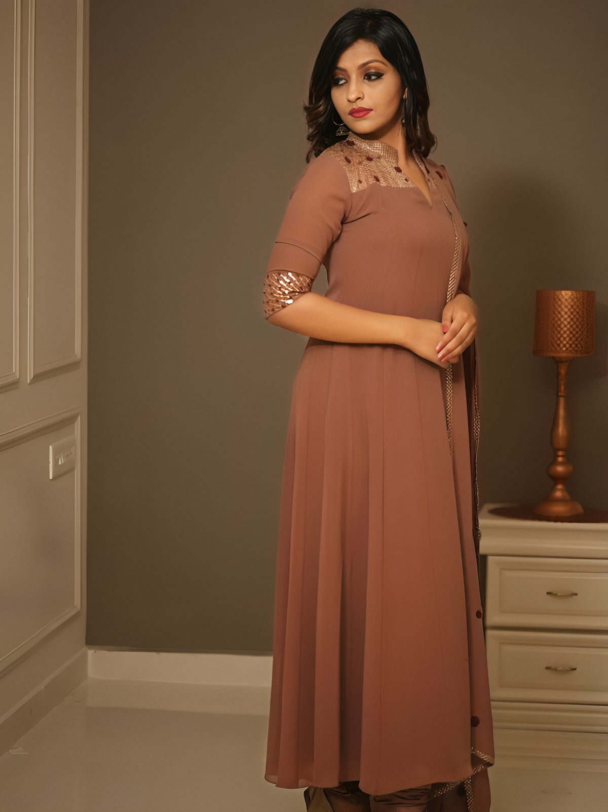 Designer Dress with Dupatta - Style 2476 | Radiant Ethnic Style Statement