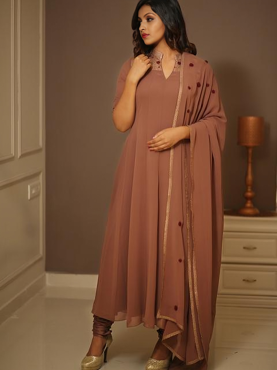 Designer Dress with Dupatta - Style 2476 | Radiant Ethnic Style Statement