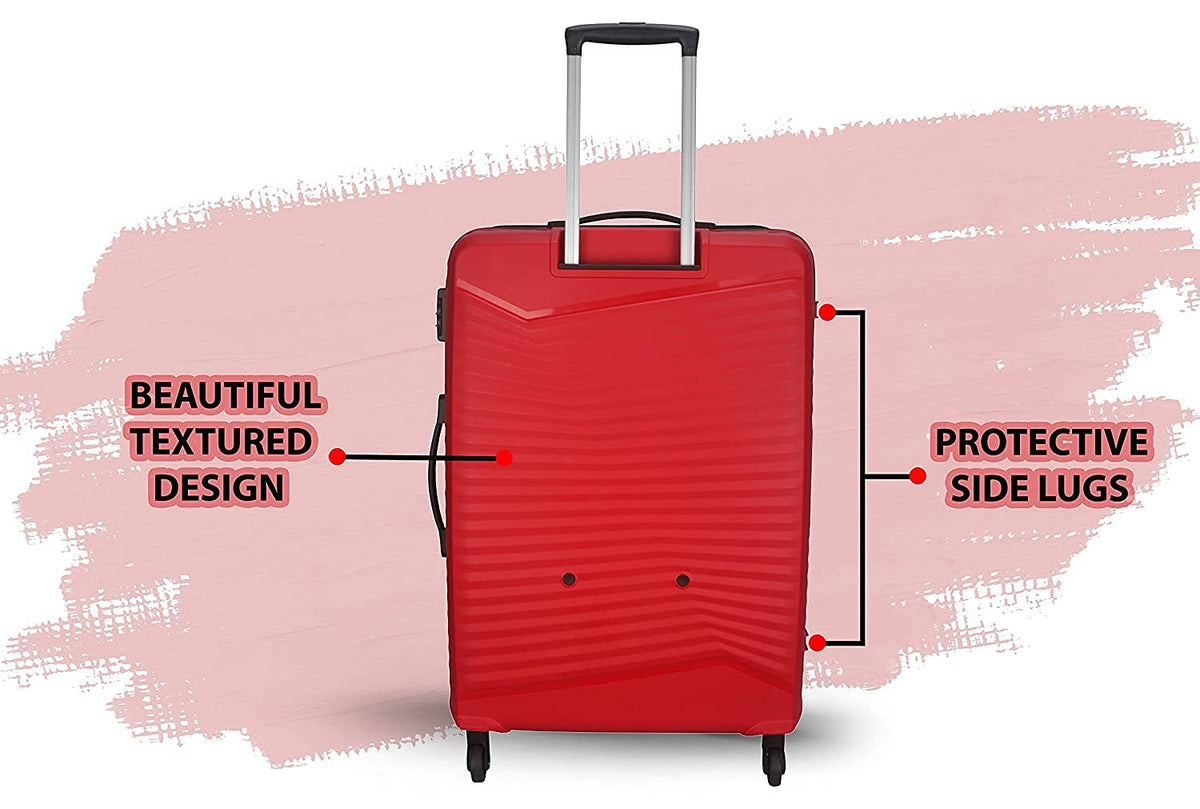 Polypropylene Small - 55 cm, Medium - Trolley 3 PCS Set (R.RED)