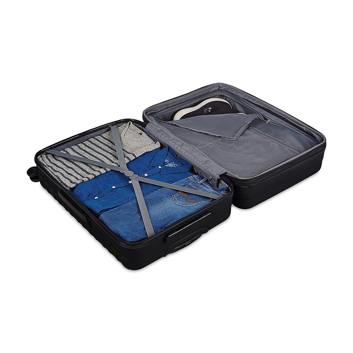 Set of 3 (55 cm + 68 Cm + 78 Cm) Black Hardsided Trolley