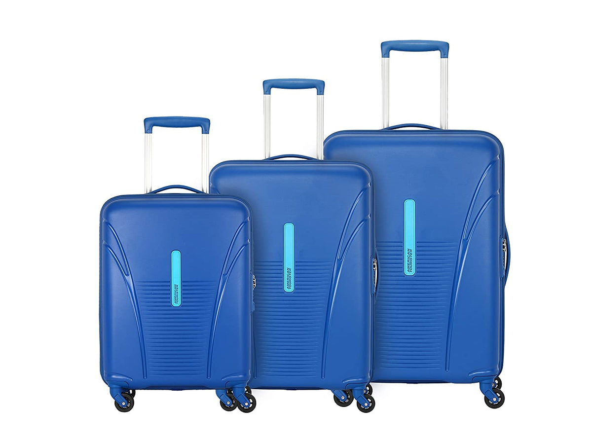 3 Pcs Set SpreeCart Blue Hardsided Spinner Luggage