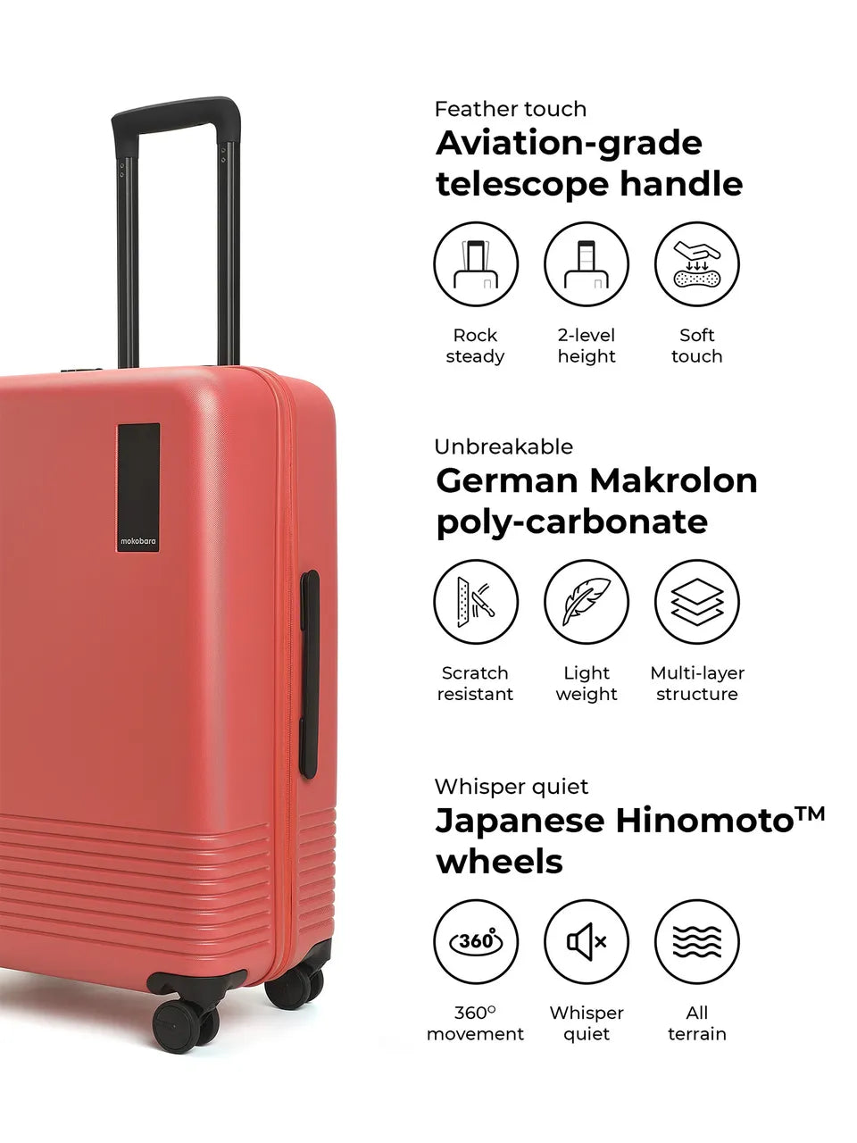New Standard Trolley Luggage Bag (Set of 3)