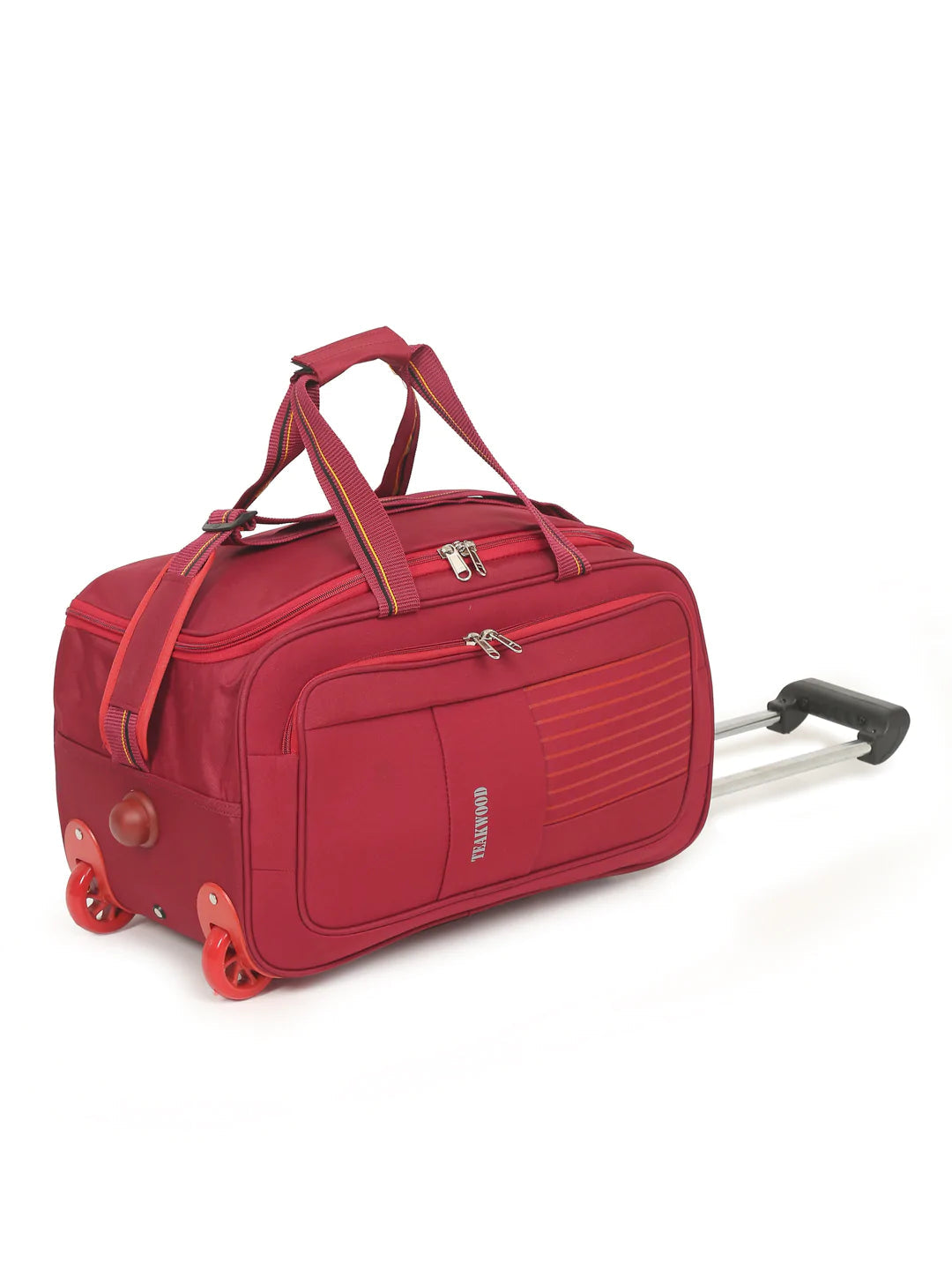Set of 3 SpreeCart Rolling Duffel Travel Bag (Red)
