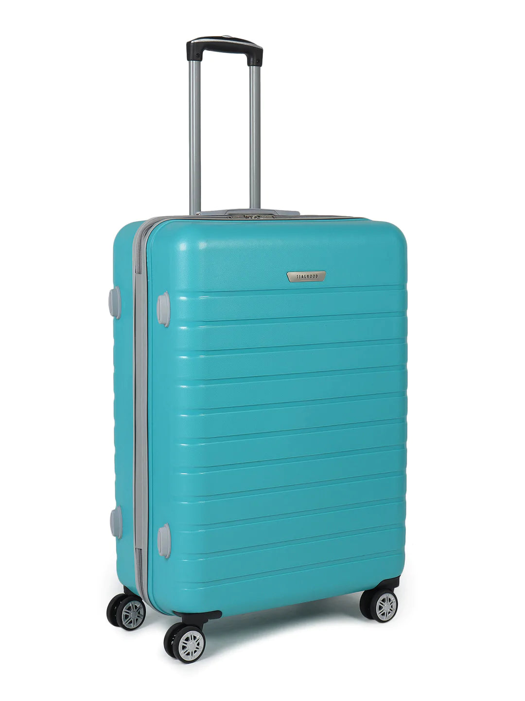 Set of 3 Turquoise Green Textured Hard Sided Trolley Bag