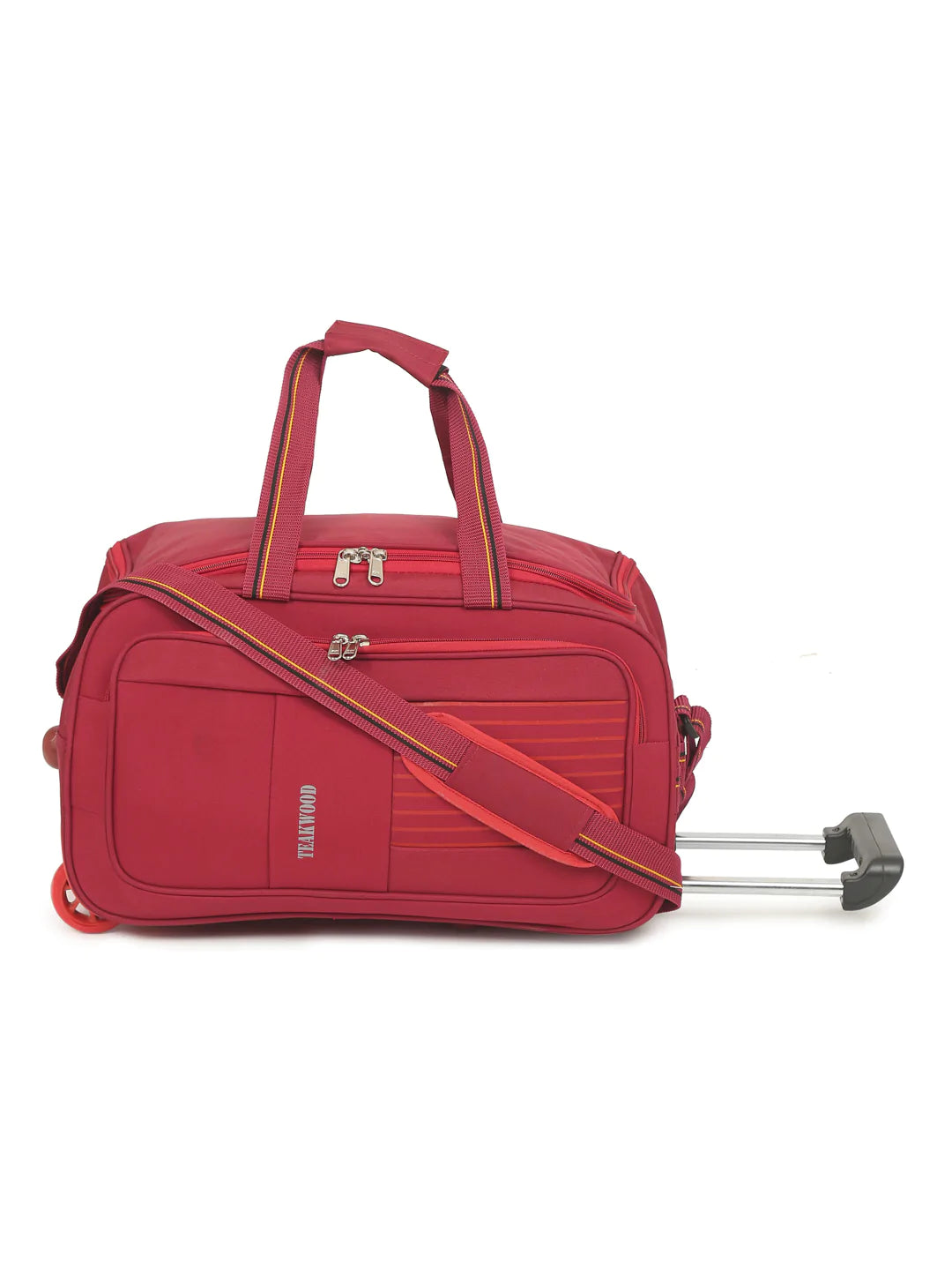 Set of 3 SpreeCart Rolling Duffel Travel Bag (Red)